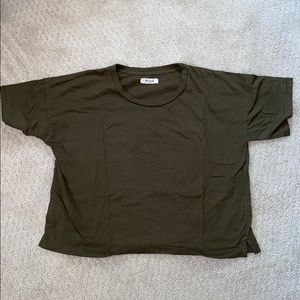 madewell cropped shirt